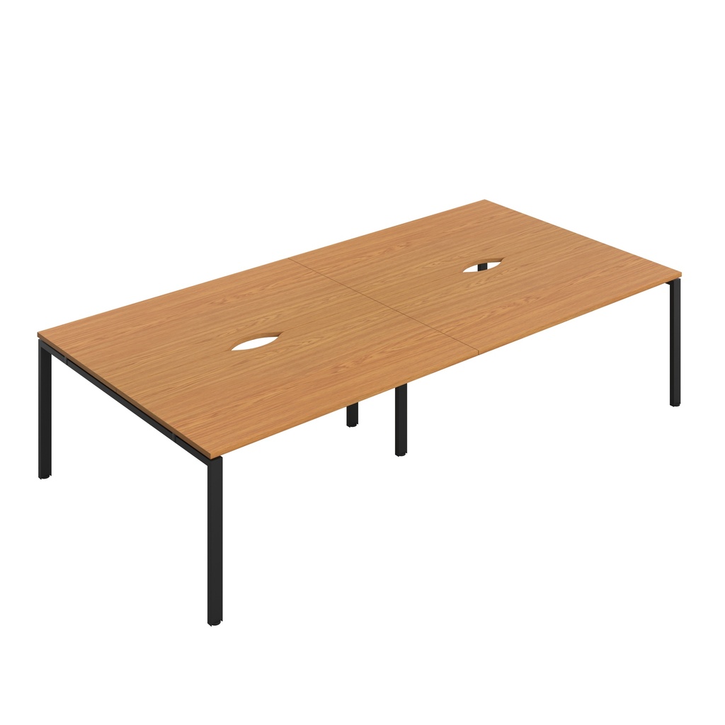 CB Bench with Cut Out: 4 Person (FSC) | 1600 x 800 | Nova Oak/Black | 