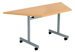 [OETT1680TRAPSVBE] One Eighty Trapezoidal Tilting Table (FSC) | 1600 X 800 | Beech/Silver | 