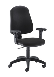 [CH2804BK+AC1040] Calypso 2 Single Lever Office Chair with Fixed Back and Adjustable Arms