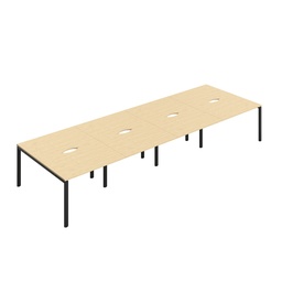 [CB1280COMABK/8P] CB Bench with Cut Out: 8 Person (FSC) | 1200 x 800 | Maple/Black | 
